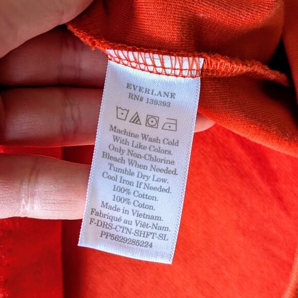 Everlane Orange Cotton Sleeveless Sheath Mini Dress small - Picture 7 of 8